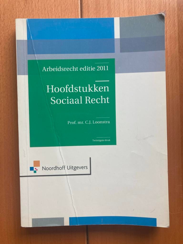 C j loonstra Hoofdstukken sociaal recht, Ophalen of Verzenden, Alpha, Zo goed als nieuw, HBO
