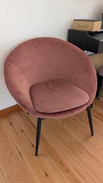 Oud-roze ronde fauteuil, Ophalen, Minder dan 75 cm, Rustiek, Zo goed als nieuw