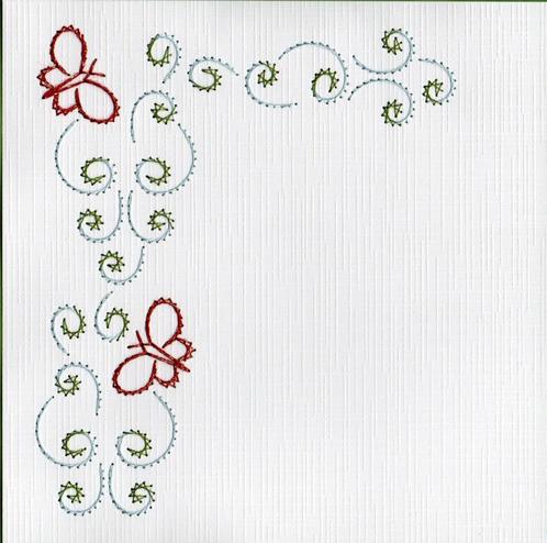 geborduurde oplegkaart nr 3, Hobby en Vrije tijd, Kaarten | Zelf maken, Nieuw, Blanco kaart of Basiskaart, Overige thema's, Ophalen of Verzenden