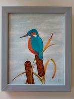 Ijsvogel op lisdodde., Ophalen of Verzenden