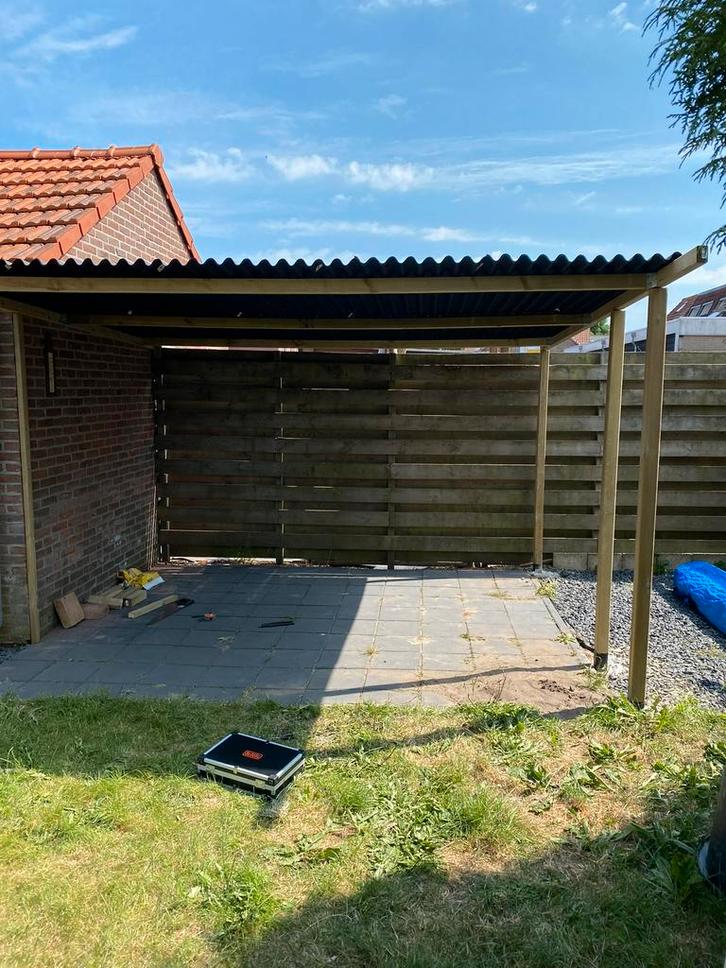 Complete Overkapping geimpregneerd 380cm, Tuin en Terras, Overkappingen, Gebruikt, Veranda, Ophalen