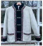 Vintage Noors wollen folklore jas Fjord Fashion, maat XS/S., Ophalen of Verzenden, Gedragen, Maat 36 (S), Overige kleuren
