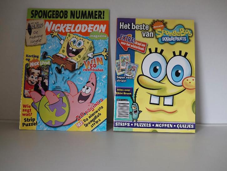 2 stuks Vakantie-, Strip-, Leesboeken van Spongebob, Boeken, Kinderboeken | Jeugd | 10 tot 12 jaar, Zo goed als nieuw, Non-fictie