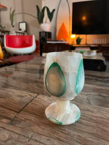 Onyx Marmeren Beker/Wijnglas beschikbaar voor biedingen