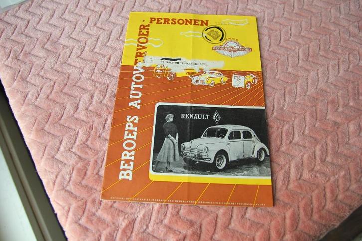 Beroeps autovervoer personen. 2 augustus 1957, Boeken, Auto's | Folders en Tijdschriften, Gelezen, Algemeen, Ophalen of Verzenden