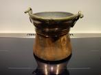 Antiek Koperen Ketel / kleine ketel met solide hengsel, Antiek en Kunst, Ophalen of Verzenden, Koper