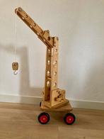 Houten bouwkraan (74-95 cm hoog), Ophalen of Verzenden, Zo goed als nieuw