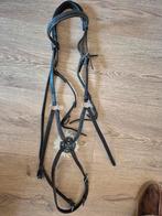 Hoofdstel Mexicaanse leer bruin steentjes gratis bit, Dieren en Toebehoren, Ophalen of Verzenden