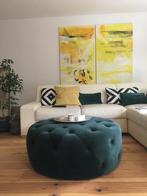 Velvet Pouffe from Made .com, Huis en Inrichting, Banken | Voetenbanken en Poefen, Ophalen, Rond, 75 tot 100 cm, Zo goed als nieuw