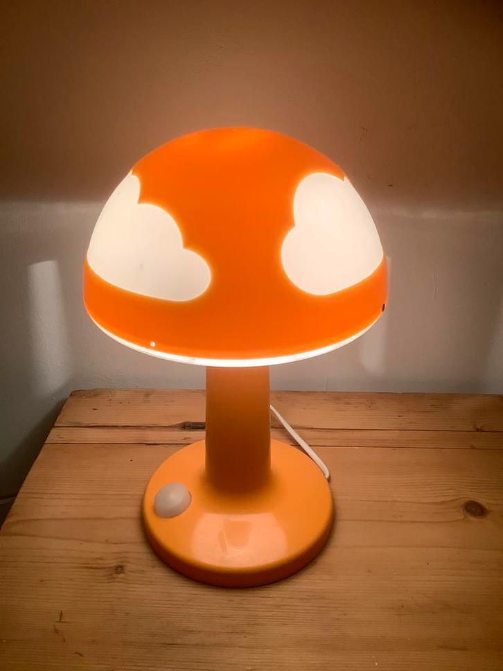 IKEA vintage Skojig mushroom/ wolkenlamp!, Huis en Inrichting, Lampen | Tafellampen, Gebruikt, Minder dan 50 cm, Kunststof, Ophalen of Verzenden