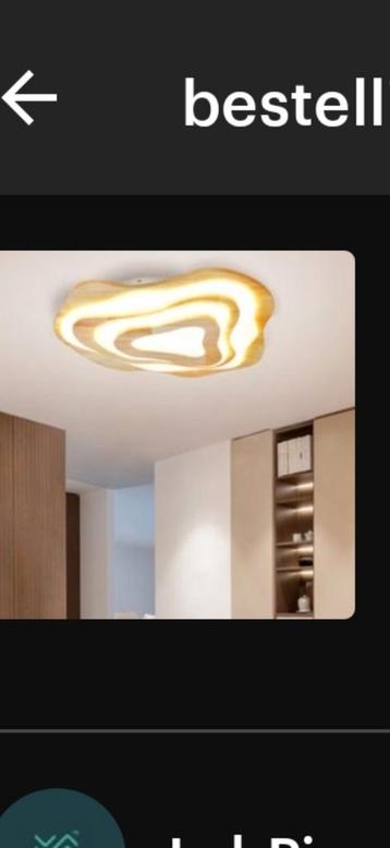 Houten organische lamp beschikbaar voor biedingen