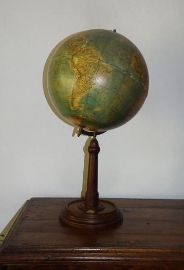 antieke kuhnerts wereldbol erdglobus paul räth wereldglobe beschikbaar voor biedingen