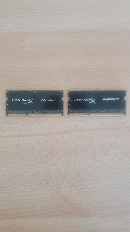 Kingston HyperX impact 16gb ram kit of 2, Computers en Software, RAM geheugen, Zo goed als nieuw, Laptop, 16 GB, DDR4, Ophalen of Verzenden