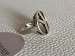 Q186/ Grote Zilveren PEACE ring 18 3/4, Gebruikt, Verzenden, X, Dame