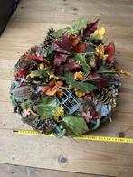 Herbruikbare herfststuk/bloementaart 40cm, Ophalen of Verzenden, Zo goed als nieuw