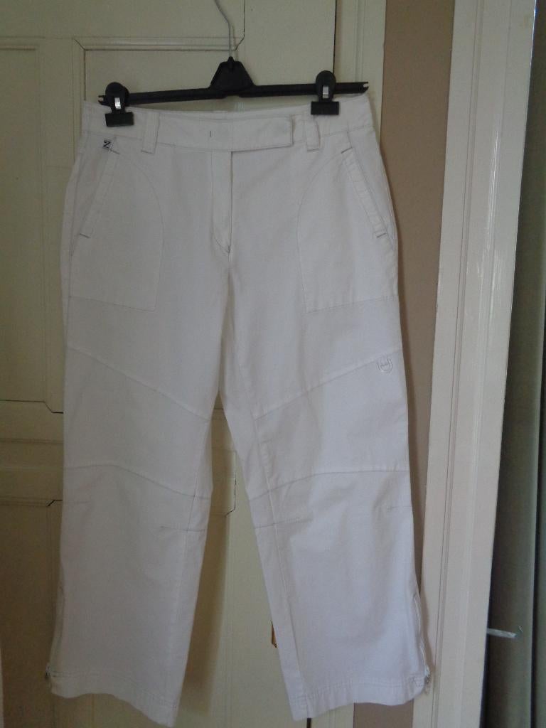 GLOEDNIEUW: ZERRES jeans 3/4 broek:mt 44., Wit, Maat 42/44 (L), Nieuw, Ophalen of Verzenden