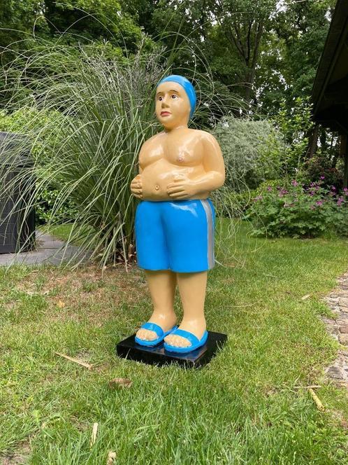 (Tuin)Beeld duikende heer, tuin, Gazon, zwembad, vijver 85cm, Tuin en Terras, Tuinbeelden, Nieuw, Mensenbeeld, Kunststof, Ophalen