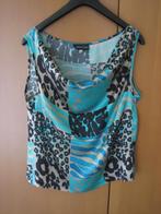 Mouwloos zijden bloes safariprint MEZZA LUNA 40 snazzeys, Kleding | Dames, Maat 38/40 (M), Mezza Luna, Nieuw, Verzenden