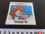 sticker RABOBANK Ekko de jeugdspaar eekhoorn  schaatsen, Verzamelen, Ophalen, Zo goed als nieuw