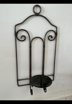 Metalen, ijzeren rek / houder voor stompkaars. Kaarsenhouder, Ophalen of Verzenden, Metaal, Minder dan 25 cm