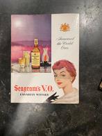 Koppel reclame bordjes seagram’s whisky, Reclamebord, Ophalen of Verzenden
