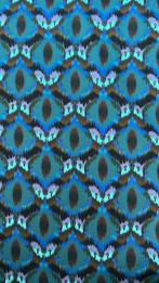 Abstract petrol tricot, 120 cm of meer, Nieuw, Ophalen of Verzenden, Katoen