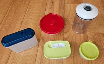 5-delige Vershouddozen Set Tupperware/Vacu Vin beschikbaar voor biedingen
