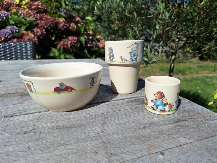 Kinderset van Jet ter Steege - Kom, Beker en eierdop, Antiek en Kunst, Antiek | Keramiek en Aardewerk, Ophalen of Verzenden