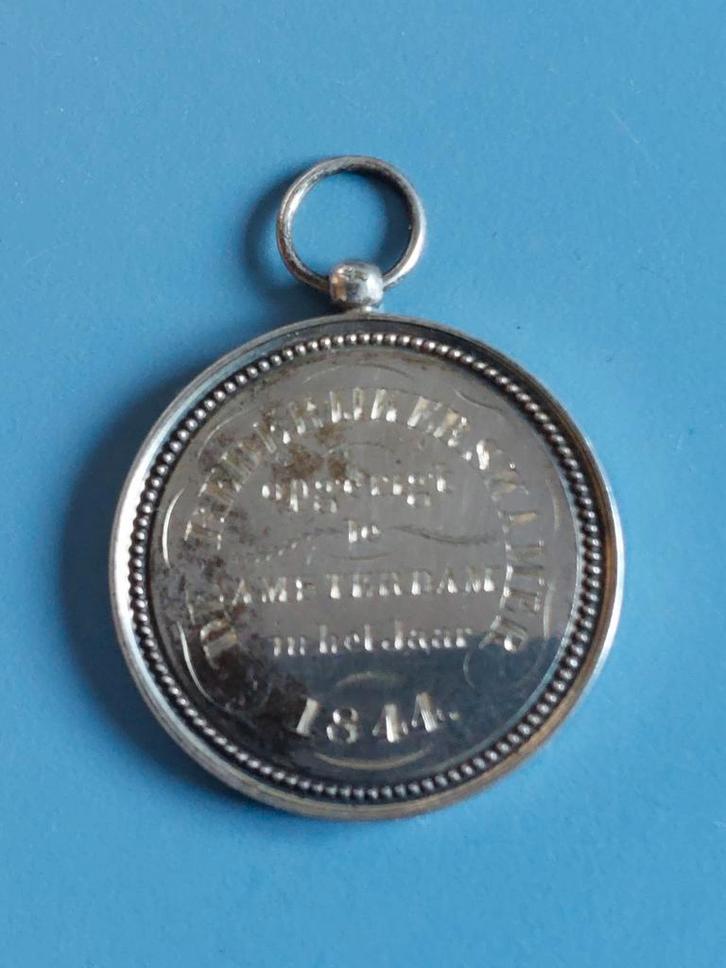 Penning zilver Amsterdam rederijkerskamer 1851, Postzegels en Munten, Penningen en Medailles, Zilver, Nederland, Ophalen of Verzenden