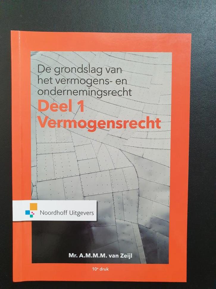 Vermogensrecht Deel 1 - A.M.M.M. van Zeijl, Boeken, Studieboeken en Cursussen, Gelezen, HBO, Alpha, Ophalen of Verzenden
