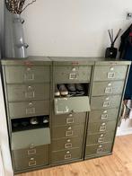 Industriële archiefkast, bestaat uit 3 delen! Bieden kan!, Ophalen, Gebruikt, Metaal, 150 tot 200 cm