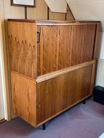2 vintage palissander kasten met roldeur (120x60 en 46 diep), Huis en Inrichting, Kasten | Dressoirs, Ophalen, Gebruikt, 25 tot 50 cm