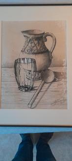 Vintage Stilleven Tekening - J. Traarbach 1938, Antiek en Kunst, Ophalen