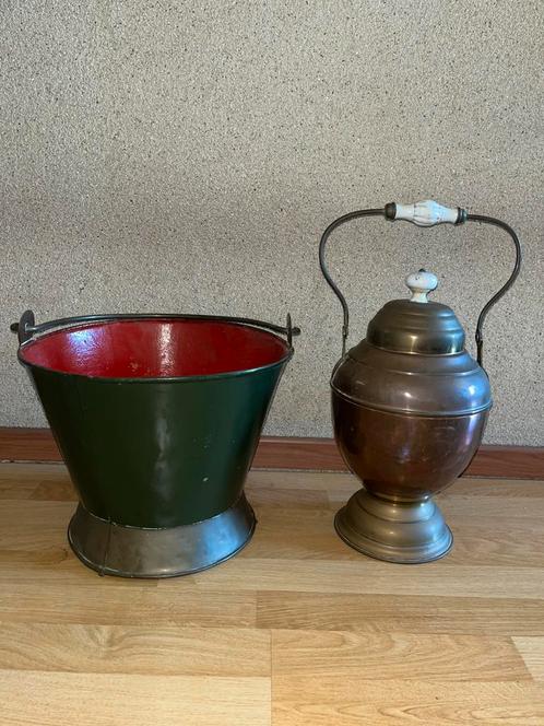 Koperen kolenemmer en doofpot., Antiek en Kunst, Antiek | Koper en Brons, Ophalen of Verzenden