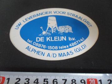 sticker alphen a/d maas de kleijn straalgrit beschikbaar voor biedingen