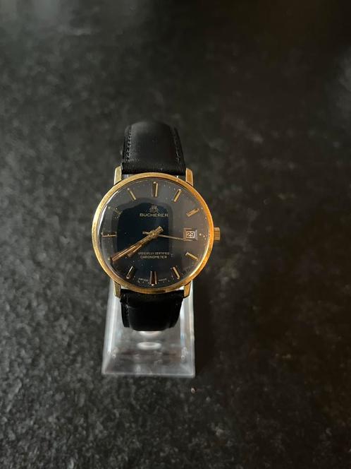 Bucherer chronometer 1970 vintage, Sieraden, Tassen en Uiterlijk, Horloges | Antiek, Overige merken, Staal, 1960 of later, Ophalen of Verzenden