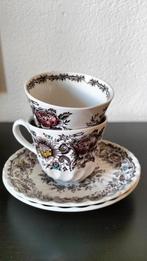 Ridgway Ironstone England 2 kop en schotels, Antiek en Kunst, Antiek | Servies los, Ophalen of Verzenden