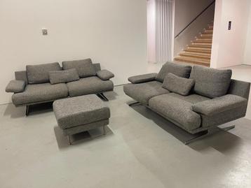 GRATIS LEVERING HEEL NL Montel GrijS Stoffen Bankstel beschikbaar voor biedingen