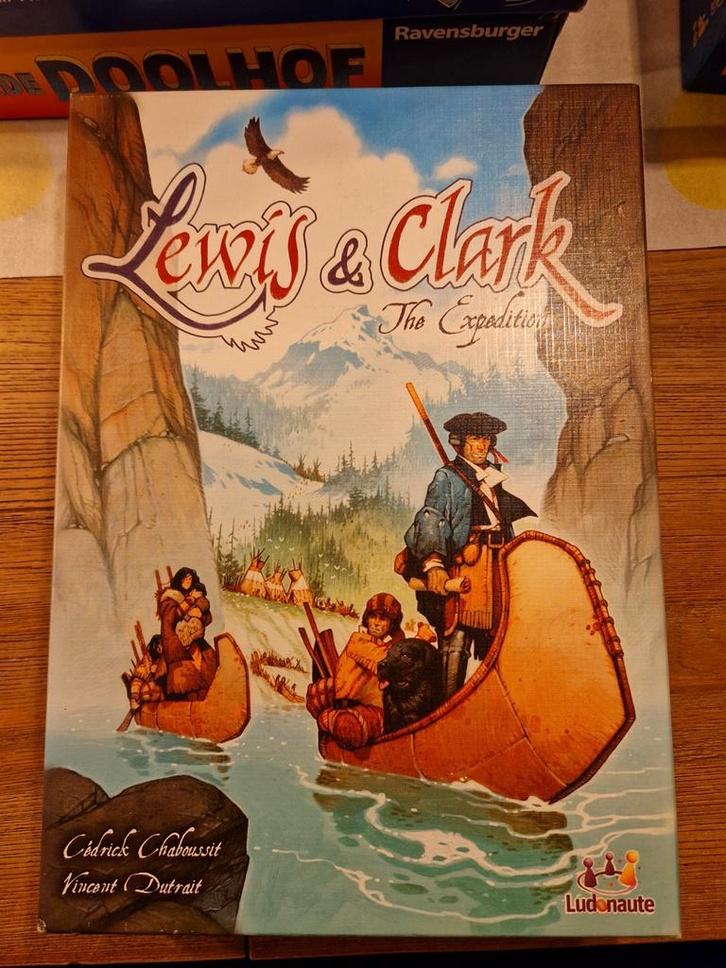 Lewis & Clark Bordspel, Hobby en Vrije tijd, Gezelschapsspellen | Bordspellen, Gebruikt, Een of twee spelers, Drie of vier spelers