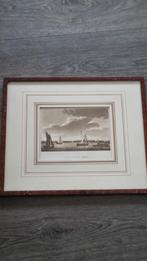 Oude Prent met Zeilschepen Gorinchem, Antiek en Kunst, Ophalen of Verzenden