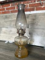 Antiek glazen olielampje – sfeervol en decoratief, Ophalen of Verzenden