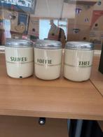 Vintage Emaille Voorraadblikken Set - Suiker, Koffie, Thee, Ophalen of Verzenden