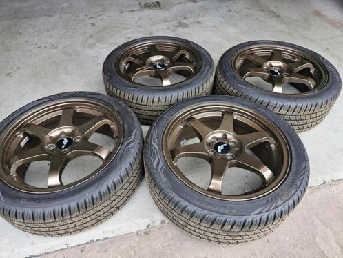 17 inch 4x100 Japan Racing JR3 Velgen, Auto-onderdelen, Ophanging en Onderstel, Ophalen