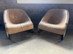 Twee mooie Minotti Cortina fauteuils, Huis en Inrichting, Ophalen, Gebruikt, 75 tot 100 cm