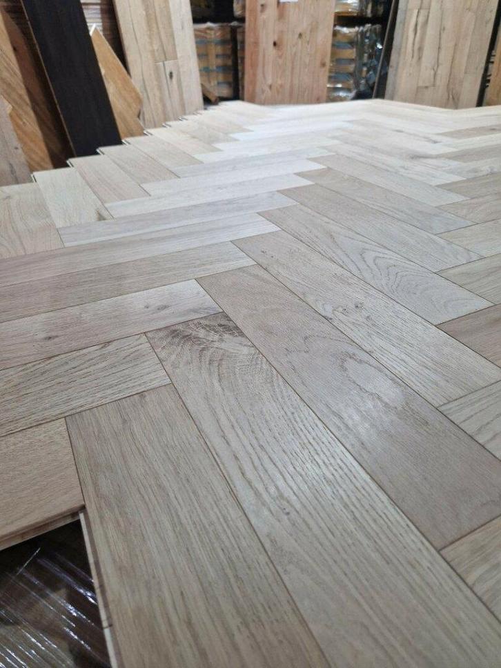 AANBIEDING! EIKEN VISGRAAT VLOER TOPKWALITEIT, Huis en Inrichting, Stoffering | Vloerbedekking, Nieuw, Parket, 75 m² of meer, Ophalen