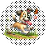 LF3999 ouwel hondje 20x4,7cm eetbare cupcake rondjes vers, Ophalen of Verzenden, Nieuw, Cupcakes, Versiering