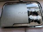 Ps3 slim 320gb, Ophalen of Verzenden, Zo goed als nieuw, Met 2 controllers, Slim