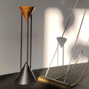 2 vintage design kandelaars jaren 80 Markus Borgens beschikbaar voor biedingen
