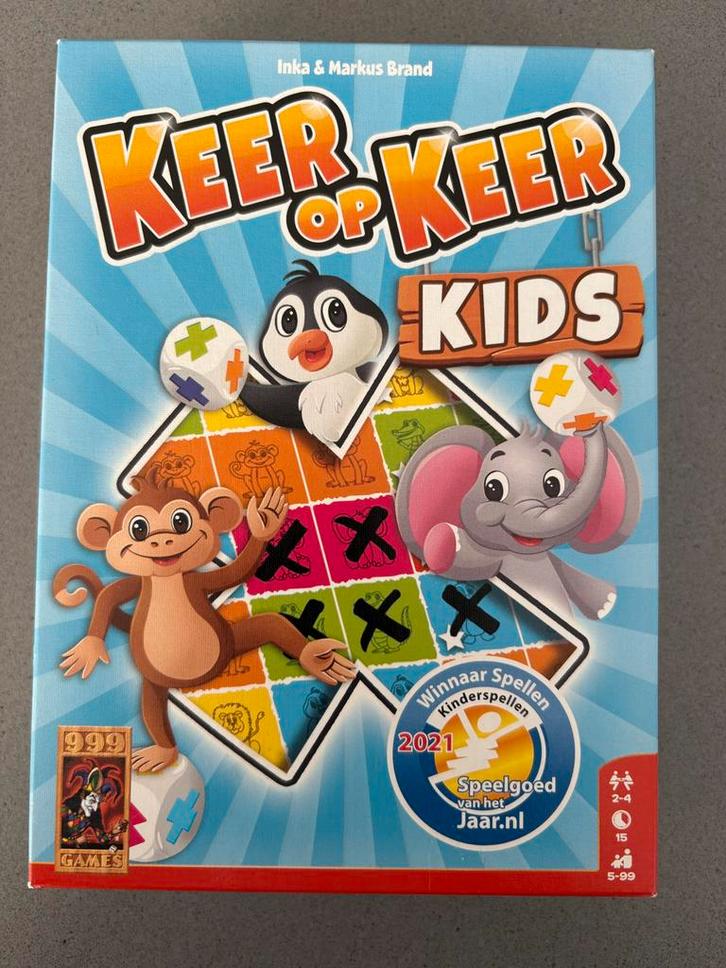 Keer op Keer Kids - reisspel, Hobby en Vrije tijd, Gezelschapsspellen | Bordspellen, Zo goed als nieuw, Een of twee spelers, Reisspel