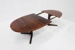 Vintage ovale uitschuifbare eettafel palissander Dyrlund, Ophalen, Gebruikt, Vintage, 200 cm of meer